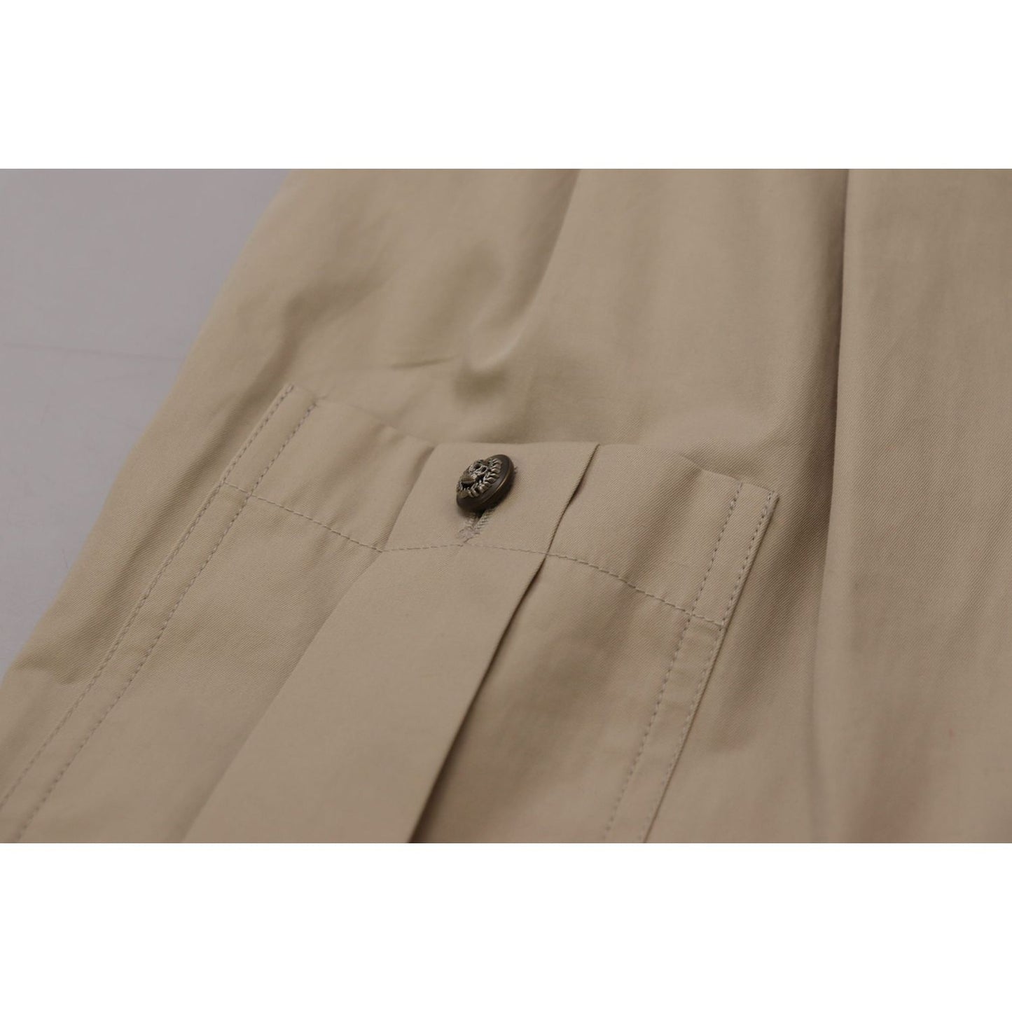 Dolce & Gabbana Beige Cotton Women Cargo Pants Dolce & Gabbana