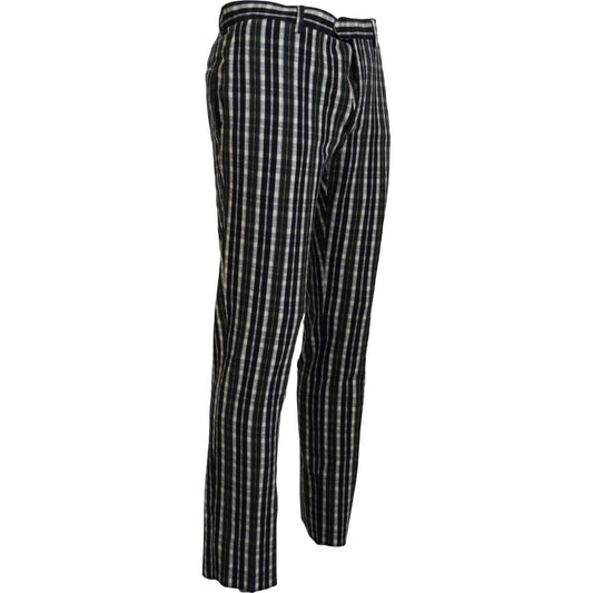 BENCIVENGA Black Checkered Cotton Casual Pants PAN74120 - 46