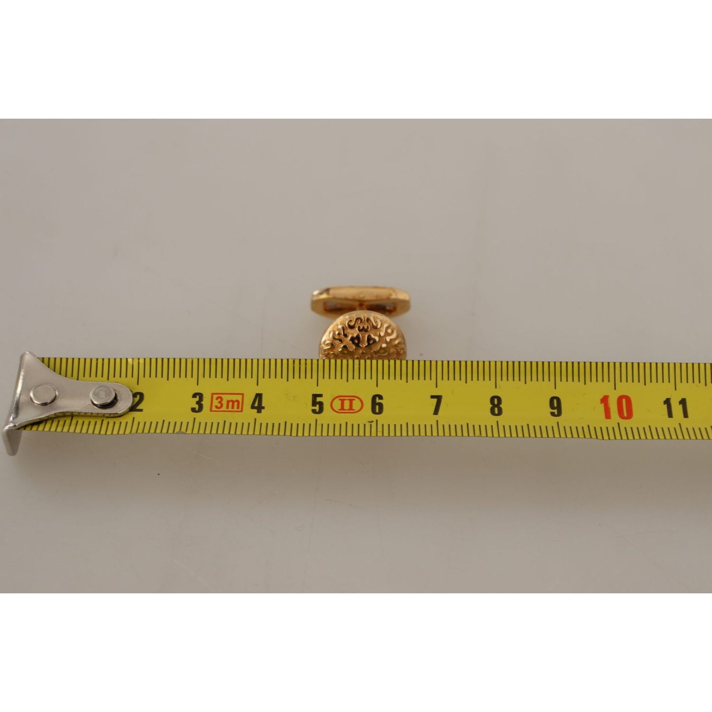 Dolce & Gabbana Gold Plated Brass Round Pin Men Cufflinks Cufflinks