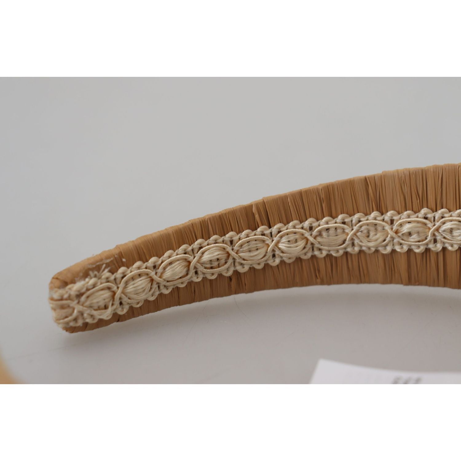 Dolce & Gabbana Beige Viscose Women Hair Headband Diadem