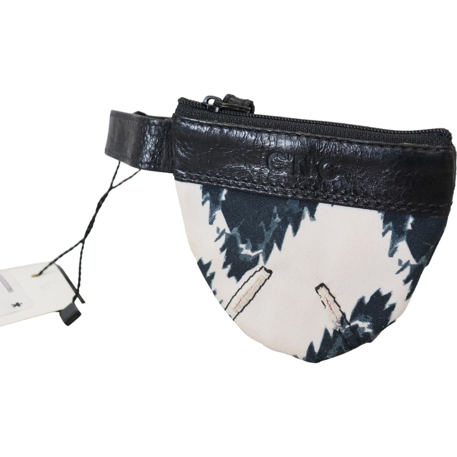 Costume National White Genuine Leather Coin Purse Strap Wallet