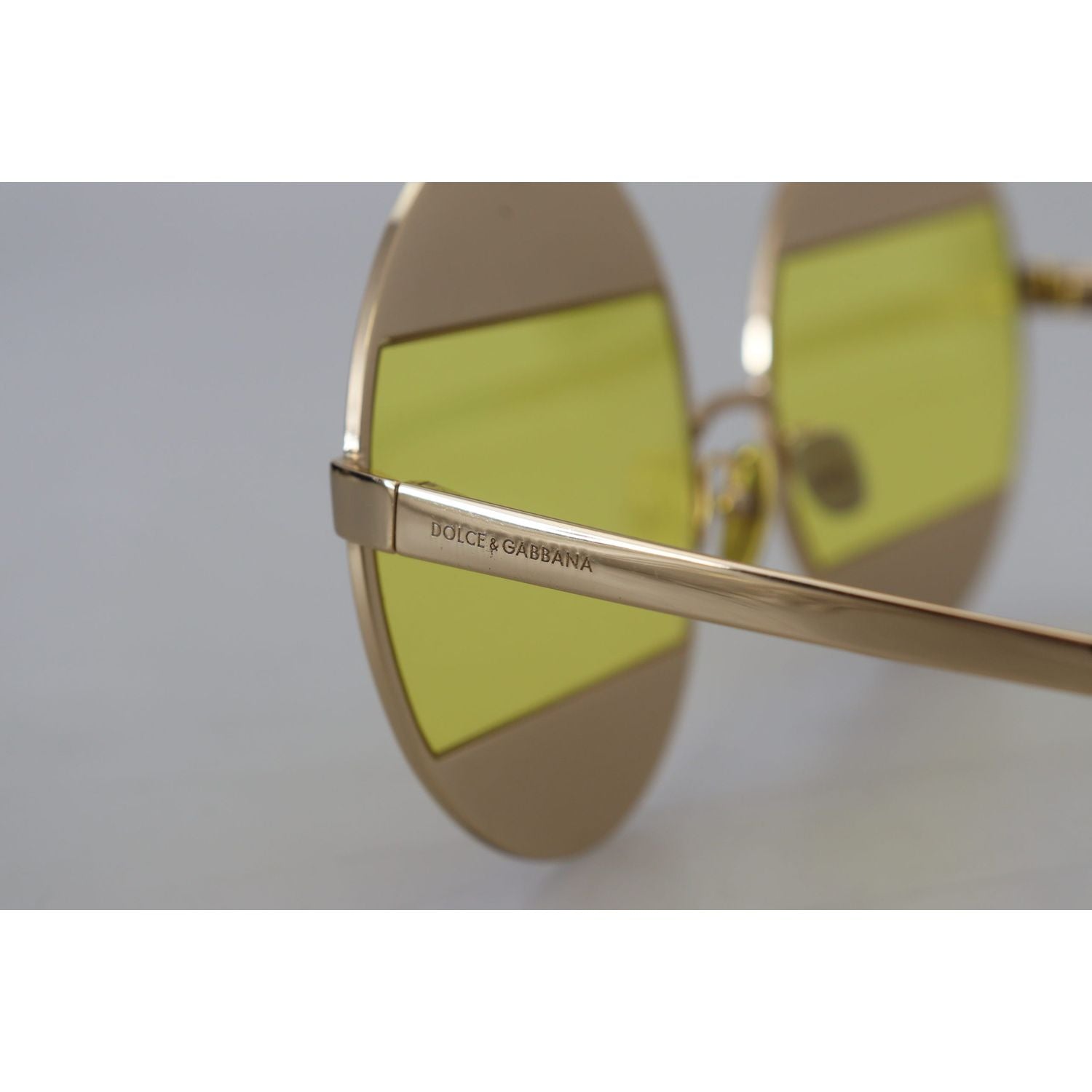 Dolce & Gabbana Gold Oval Metal Crystals Shades DG2209B Sunglasses