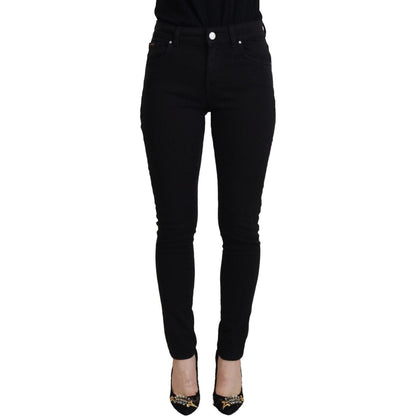 Dolce & Gabbana Black Cotton High Waist Casual Denim Jeans