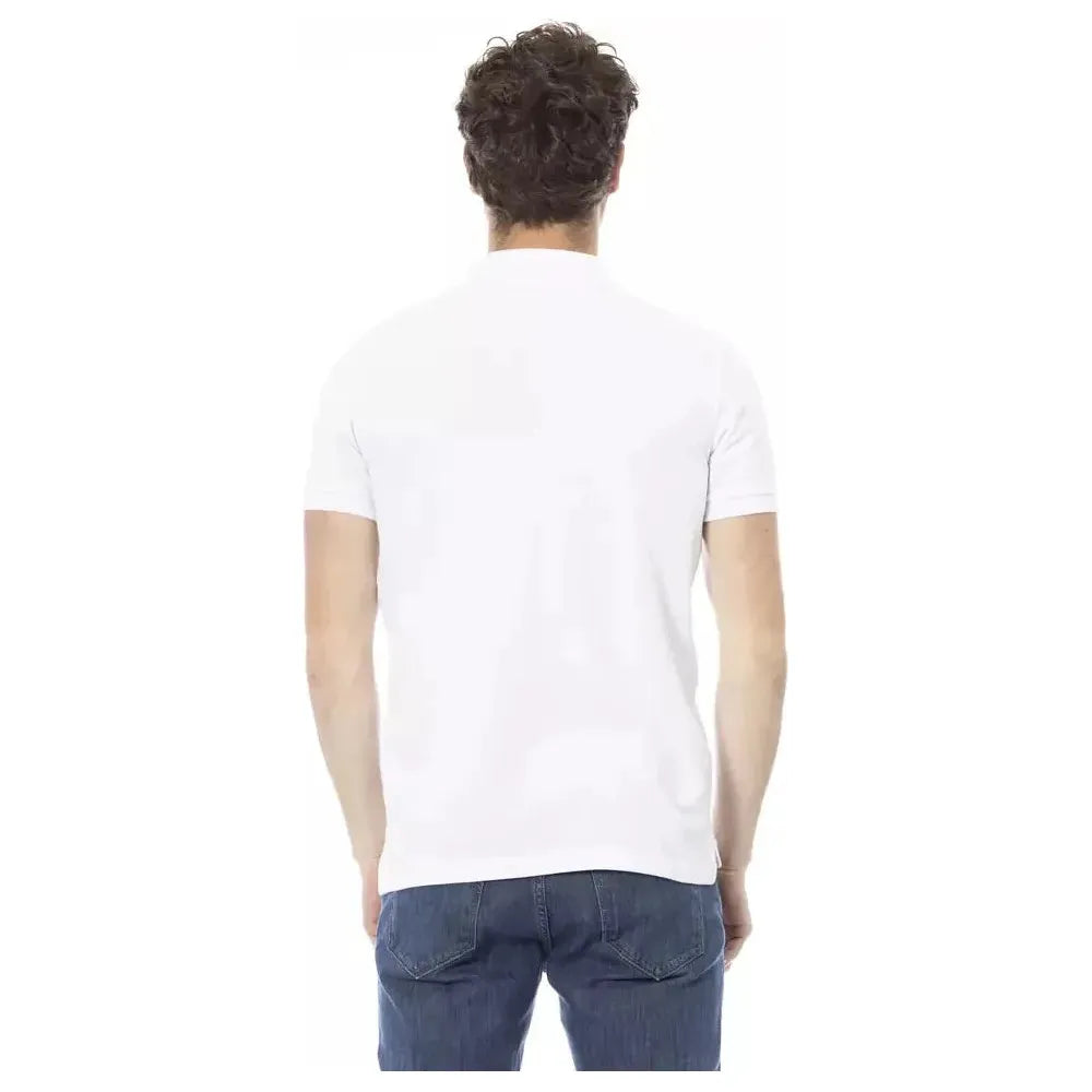 Baldinini Trend White Cotton Men Polo Shirt