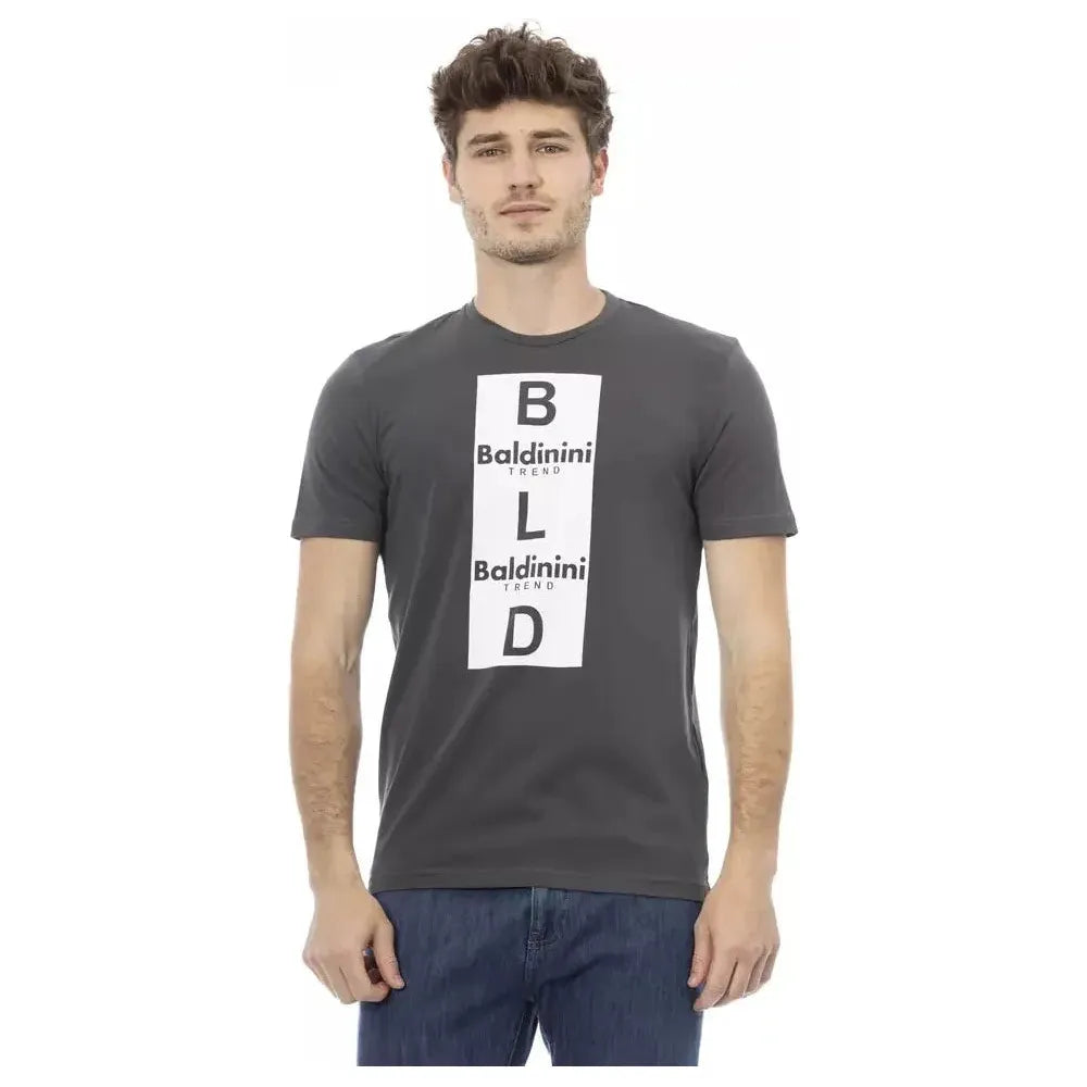 Baldinini Trend Gray Cotton T-Shirt