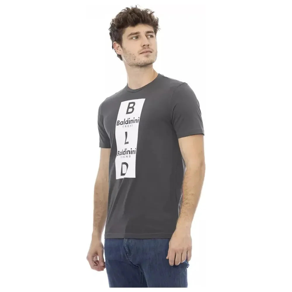 Baldinini Trend Gray Cotton T-Shirt