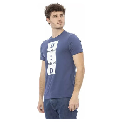 Baldinini Trend Blue Cotton Men T-Shirt