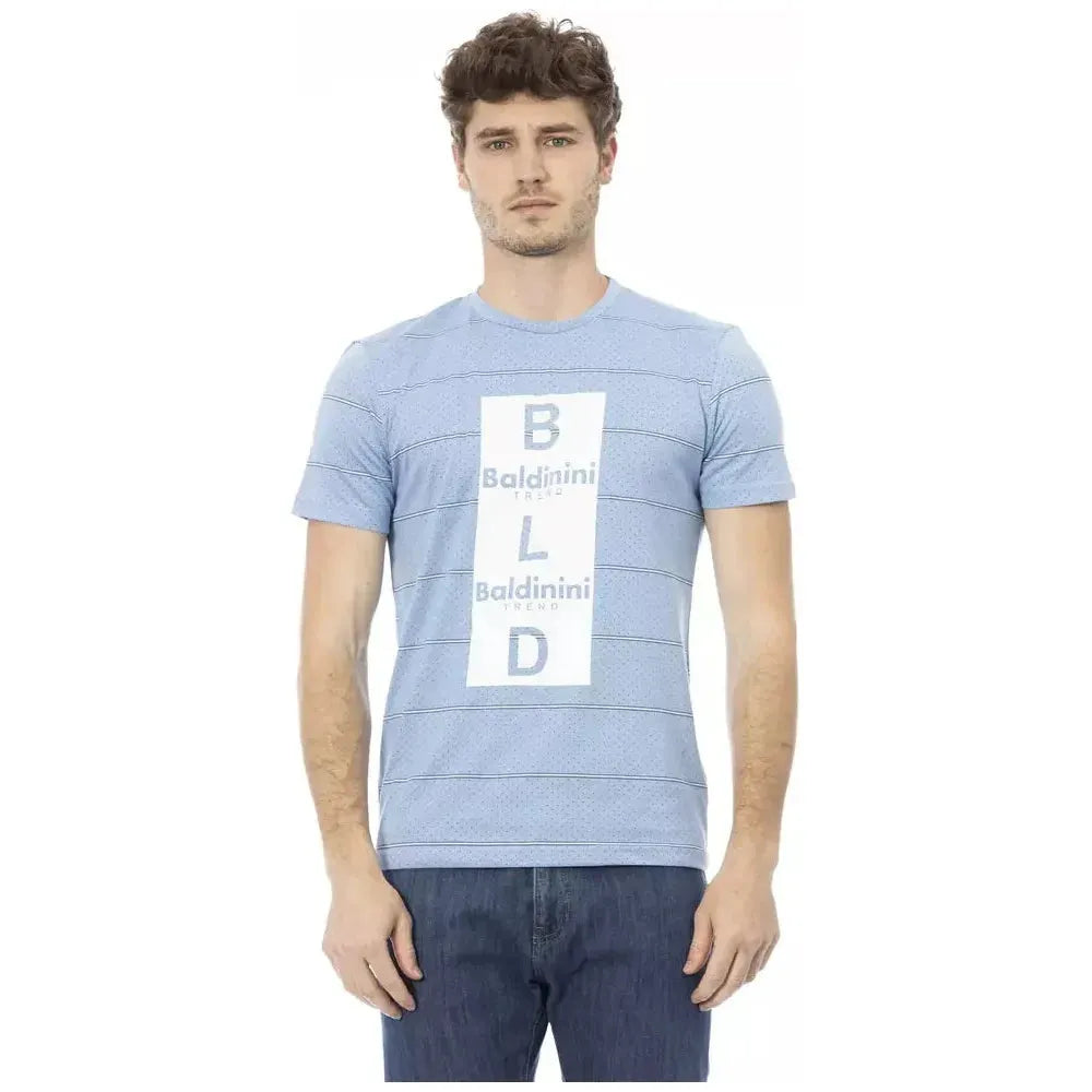 Baldinini Trend Light Blue Cotton T-Shirt