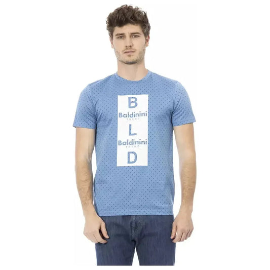 Baldinini Trend Light Blue Cotton Men T-Shirt
