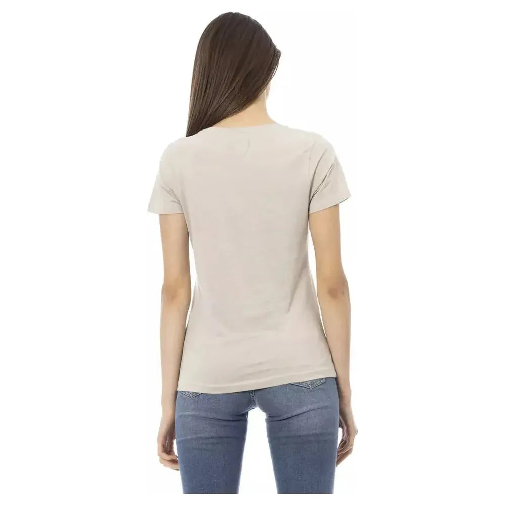 Trussardi Action Beige Cotton T-Shirt
