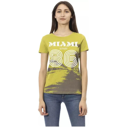 Trussardi Action "Green Cotton Women T-Shirt"