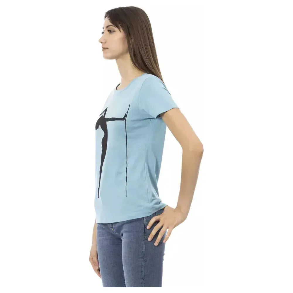 Trussardi Action Light Blue Cotton T-Shirt