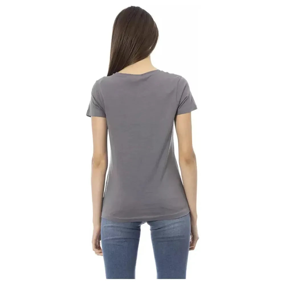 Trussardi Action Gray Cotton T-Shirt
