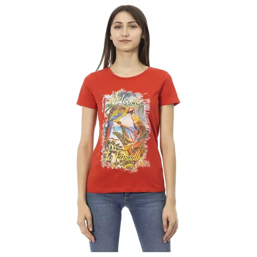 Trussardi Action Red Cotton T-Shirt