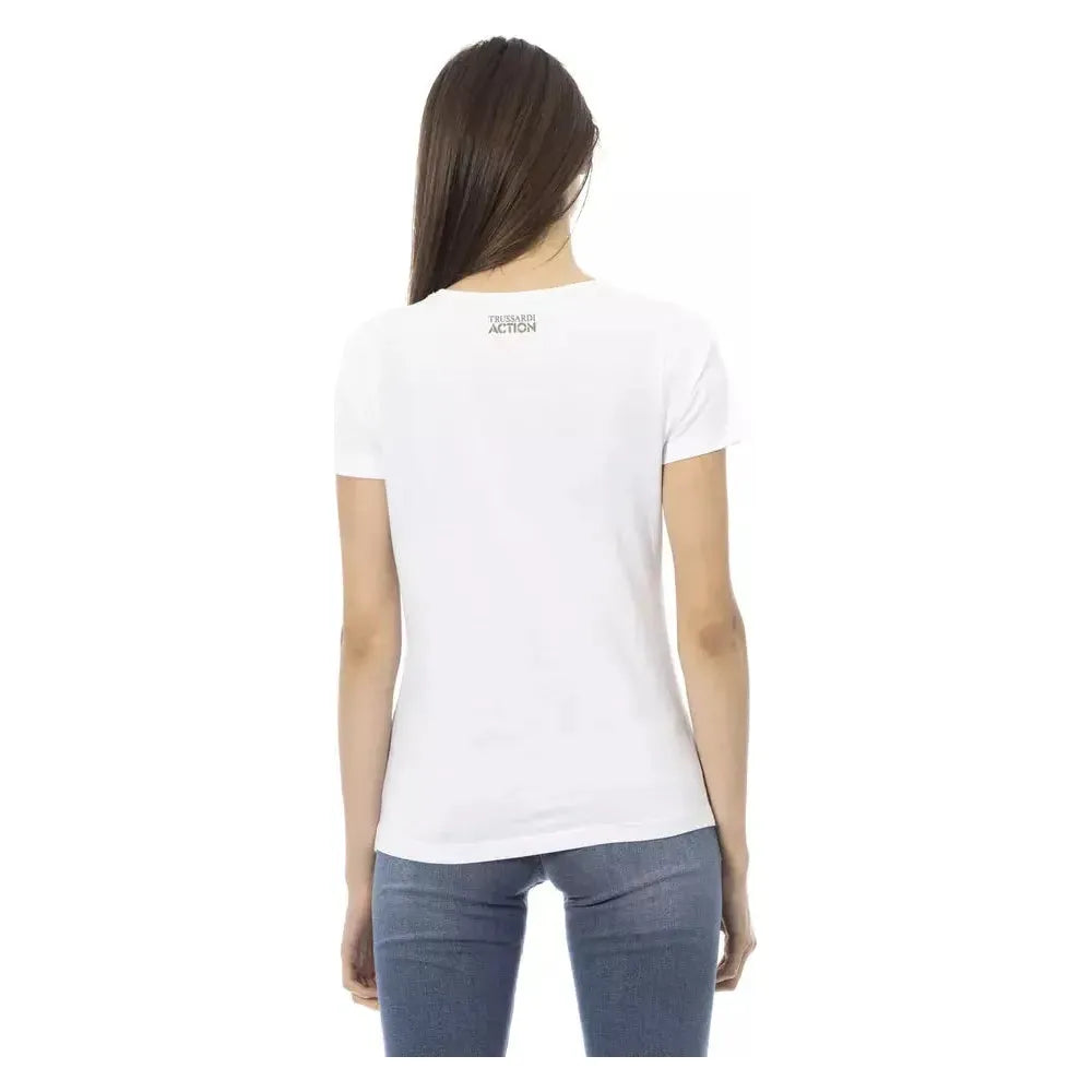 Trussardi Action White Cotton T-Shirt
