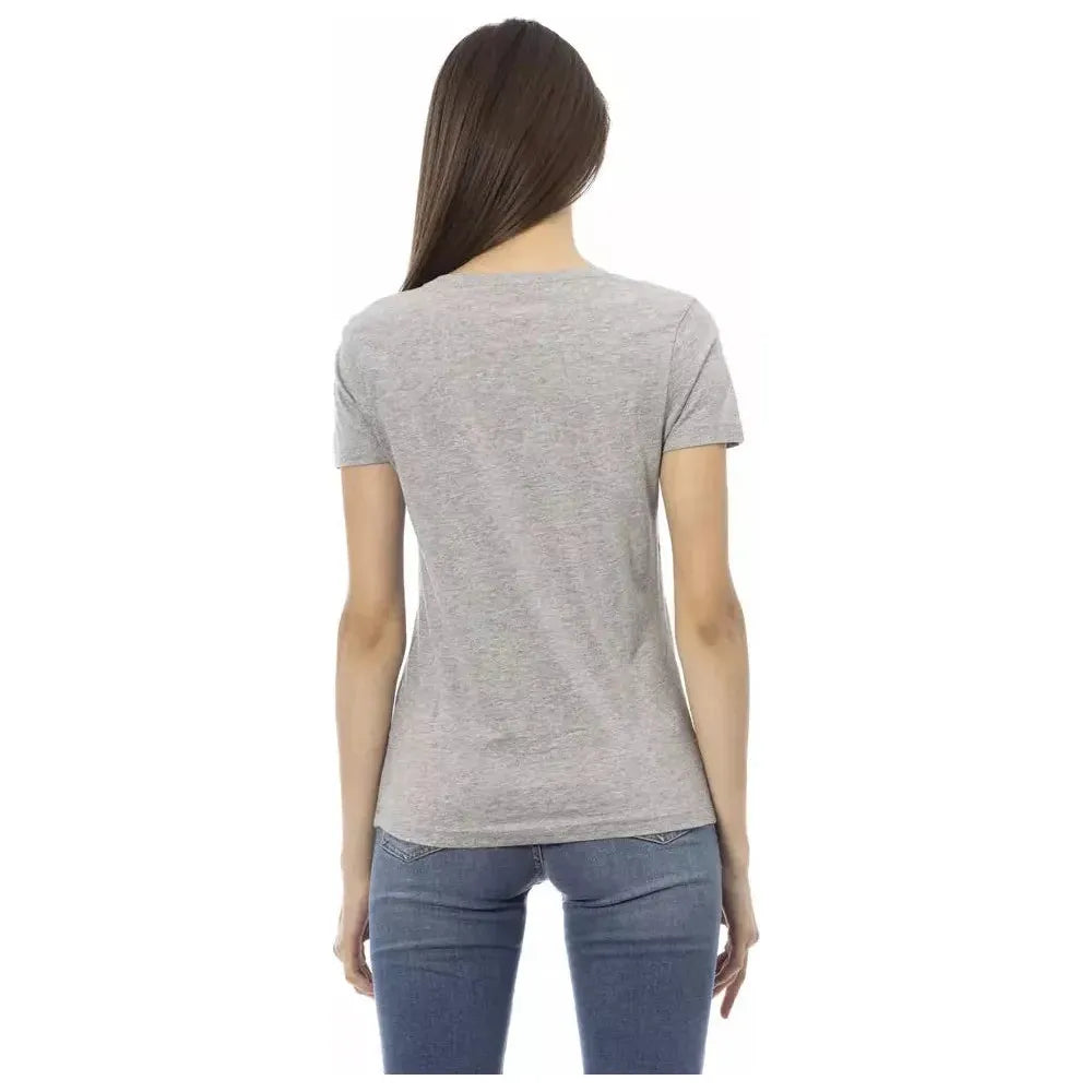 Trussardi Action Gray Cotton Women T-Shirt