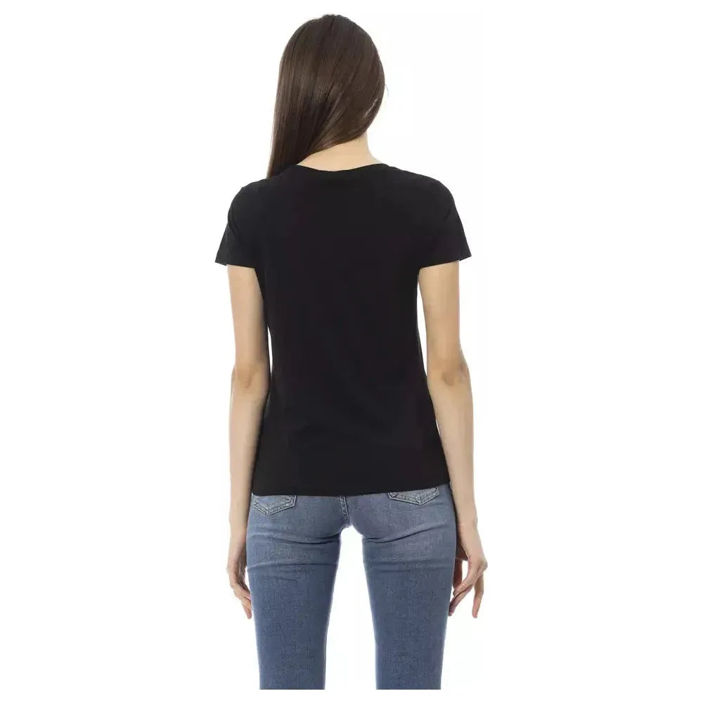 Trussardi Action Black Cotton T-Shirt