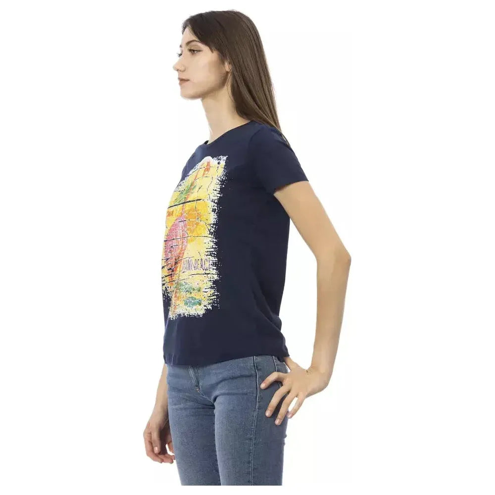 Trussardi Action Blue Cotton Women T-Shirt