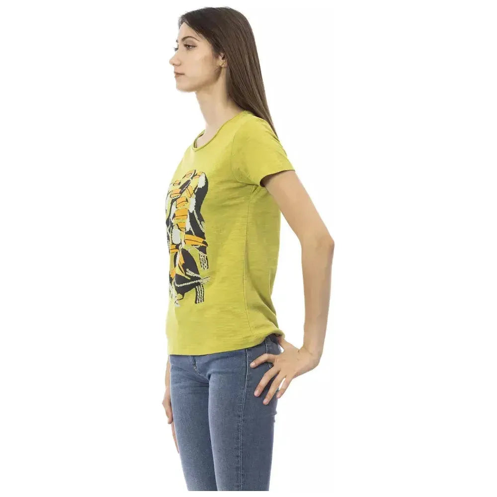 Trussardi Action Green Cotton T-Shirt