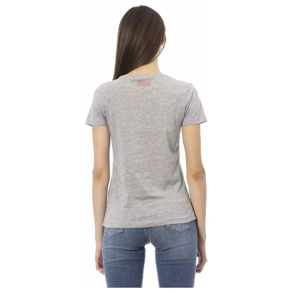 Trussardi Action Gray Cotton T-Shirt