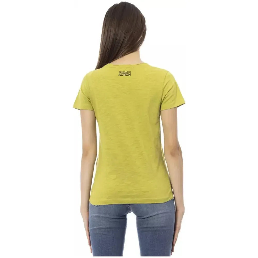 Trussardi Action Green Cotton T-Shirt