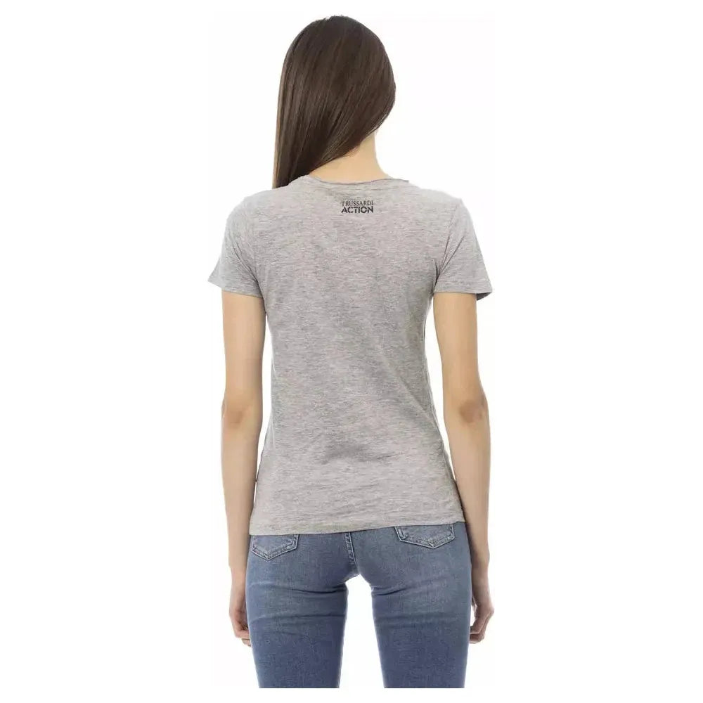 Trussardi Action Gray Cotton T-Shirt