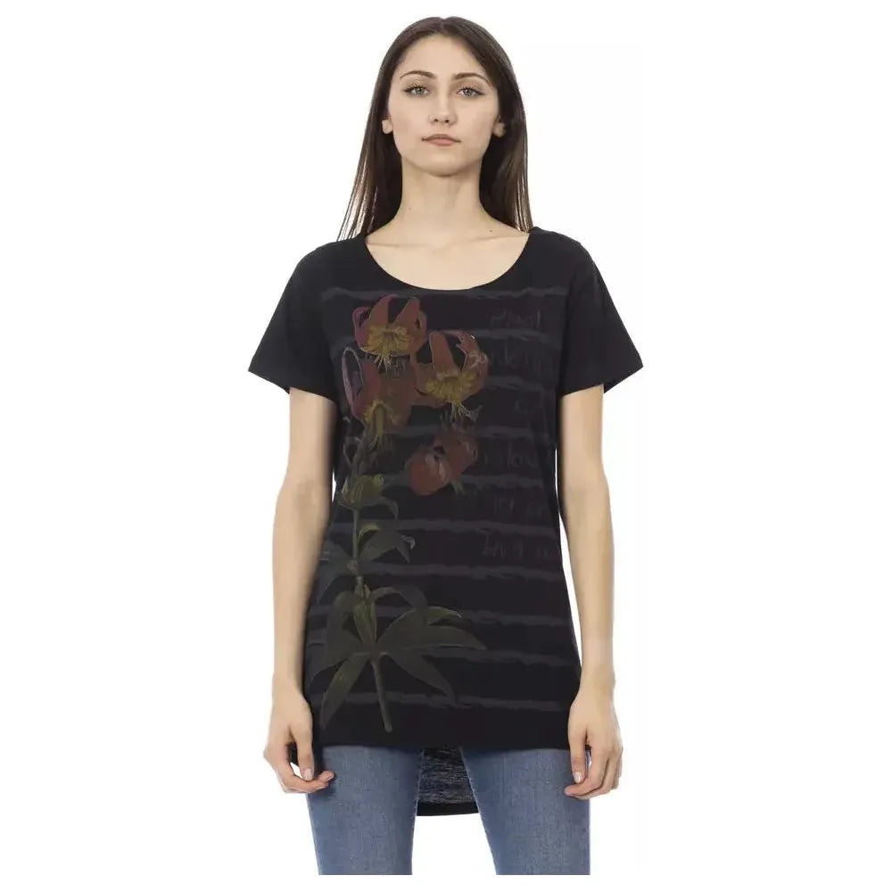 Trussardi Action Black Cotton T-Shirt
