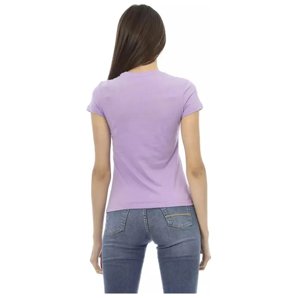 Trussardi Action Purple Cotton T-Shirt