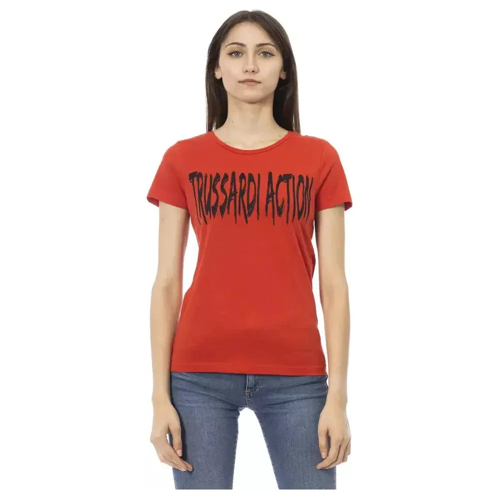 Trussardi Action Red Cotton T-Shirt