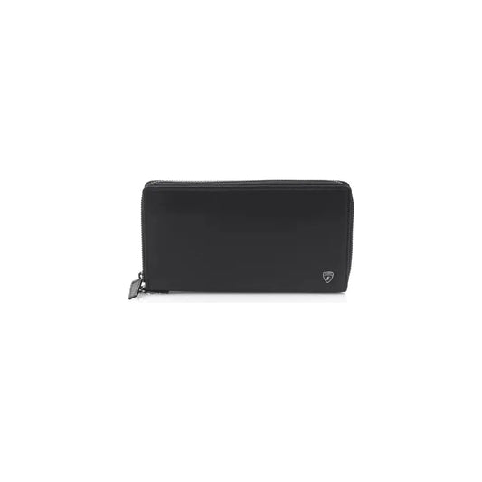Automobili Lamborghini Black Calfskin Men Wallet AU-22978