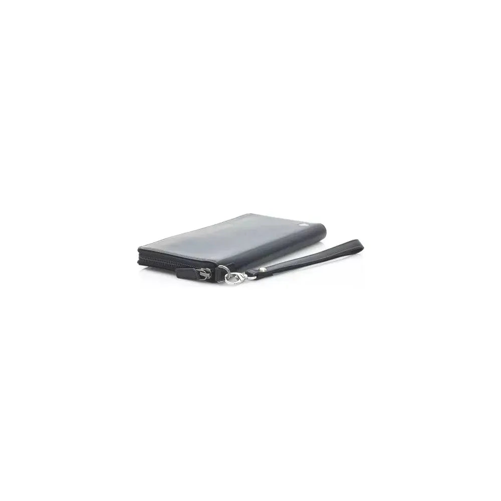 Automobili Lamborghini Black Calfskin Men Wallet AU-22978