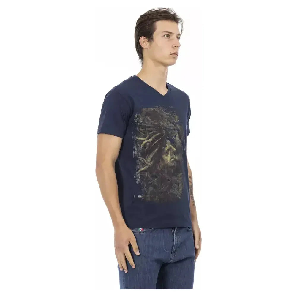 Trussardi Action Blue Cotton T-Shirt