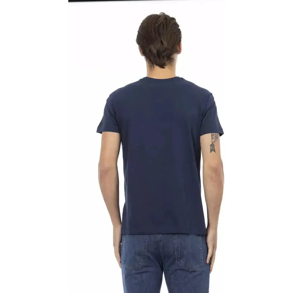 Trussardi Action Blue Cotton T-Shirt