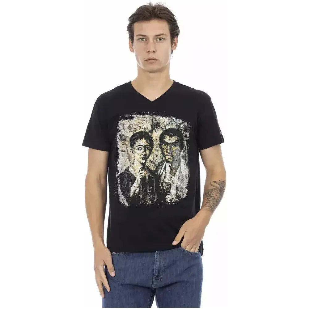 Trussardi Action Black Cotton T-Shirt