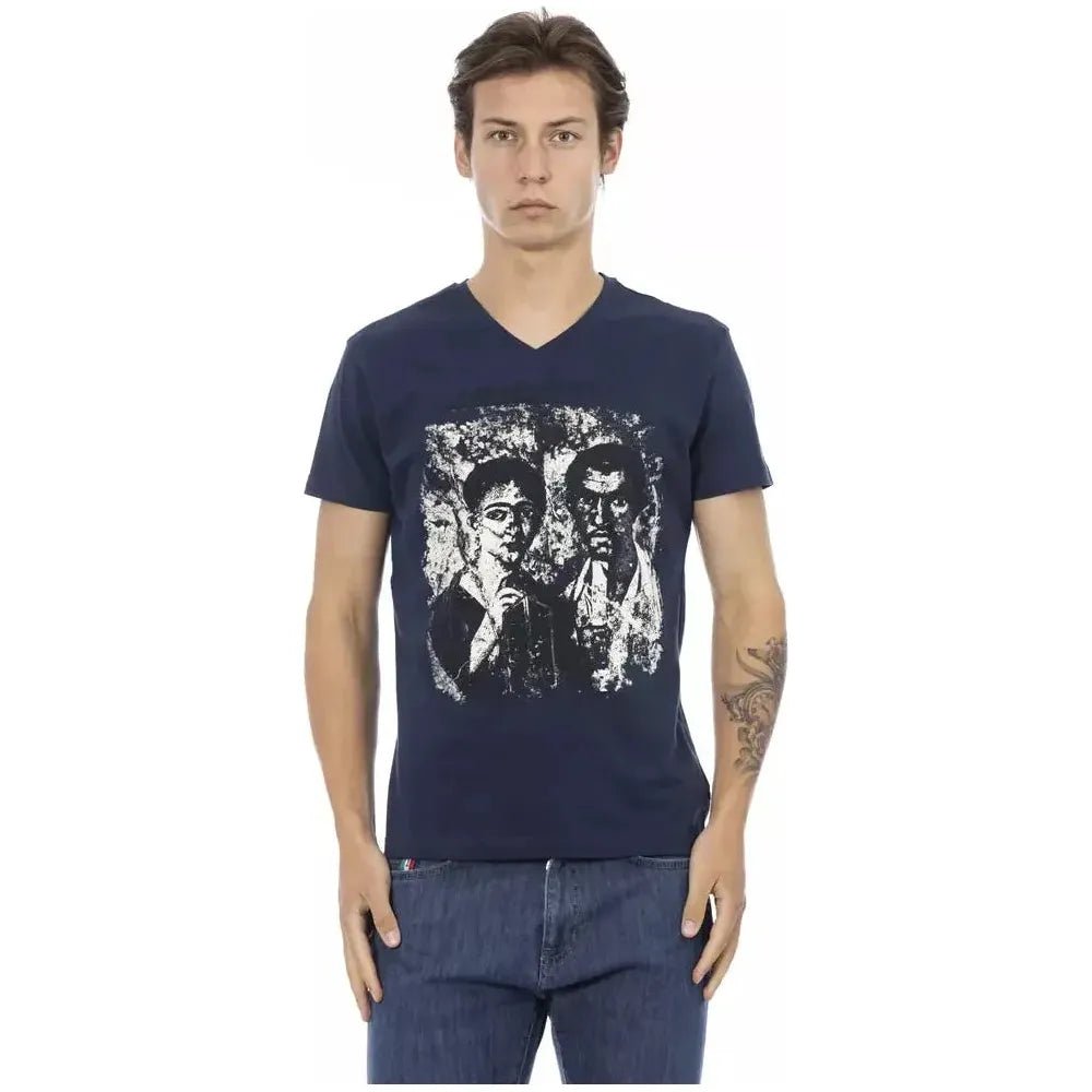 Trussardi Action Blue Cotton T-Shirt