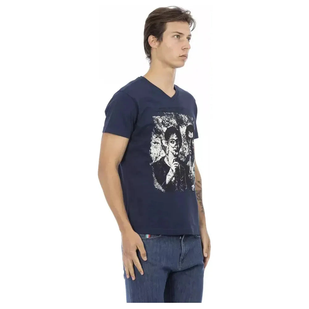 Trussardi Action Blue Cotton T-Shirt