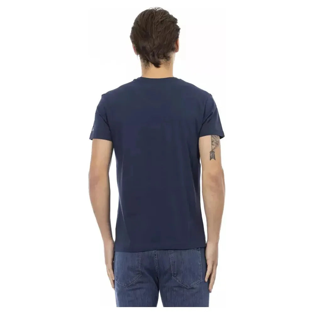 Trussardi Action Blue Cotton Men T-Shirt TR-22882-S