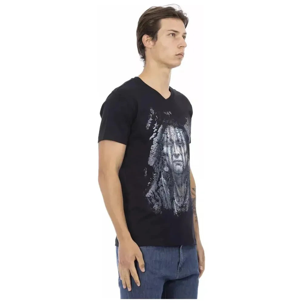 Trussardi Action Black Cotton T-Shirt