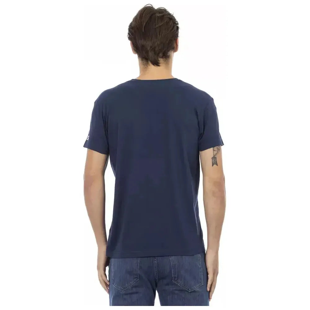 Trussardi Action Blue Cotton T-Shirt