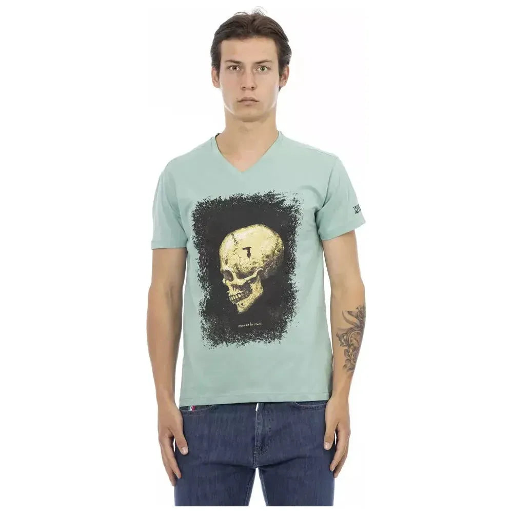Trussardi Action Green Cotton T-Shirt