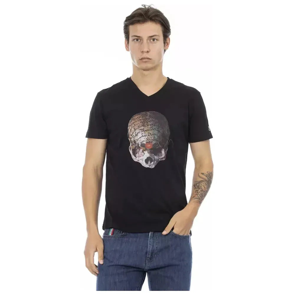 Trussardi Action Black Cotton T-Shirt