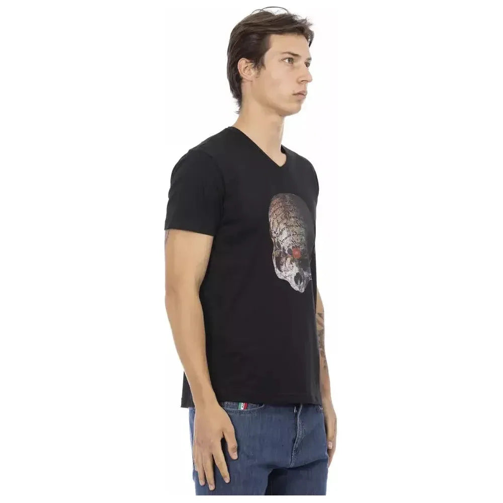 Trussardi Action Black Cotton T-Shirt