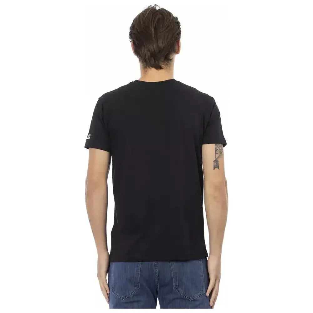 Trussardi Action Black Cotton T-Shirt