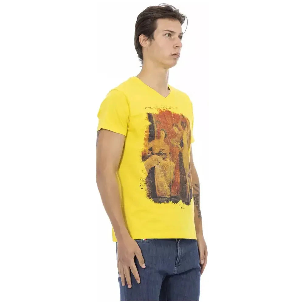 Trussardi Action Yellow Cotton T-Shirt