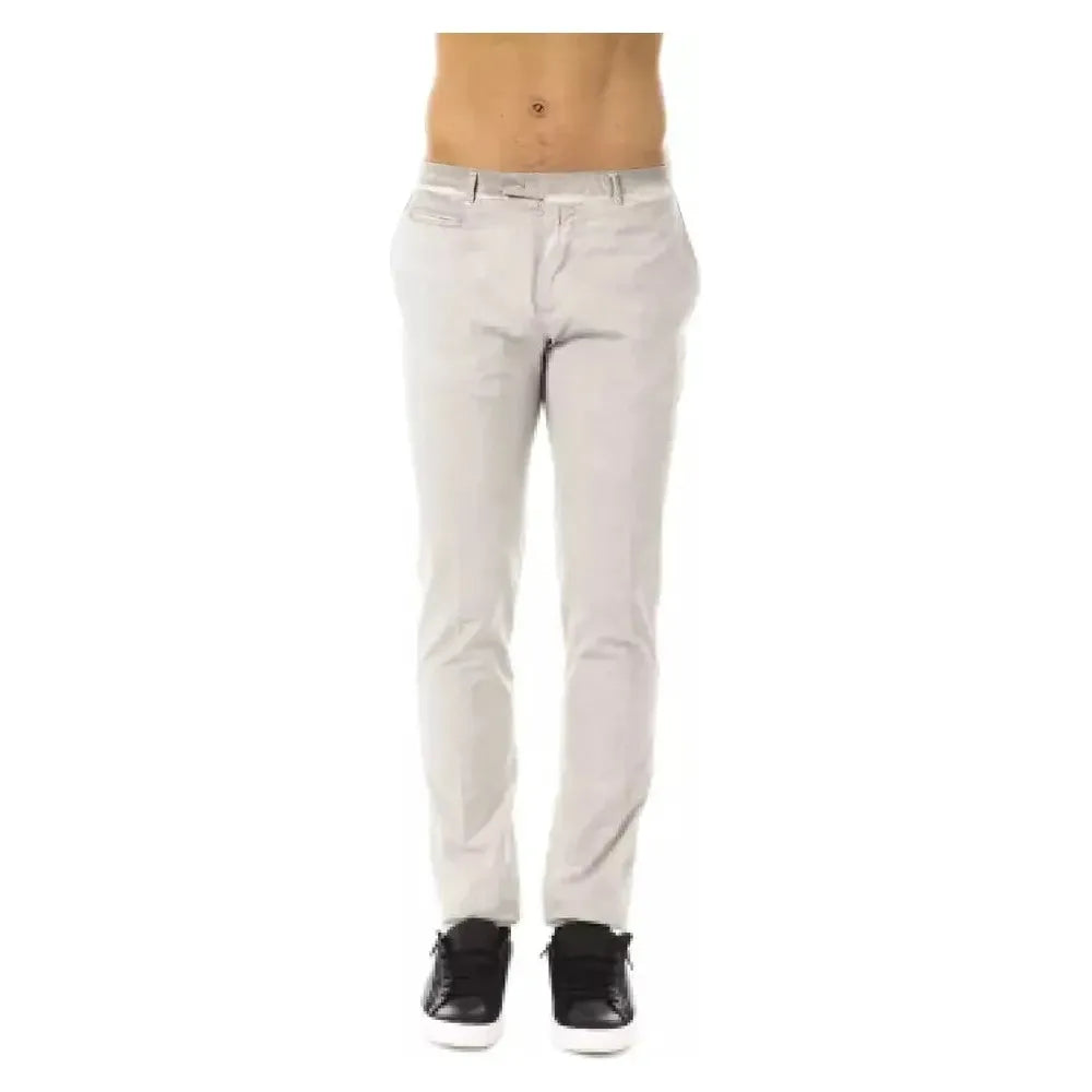 Uominitaliani Gray Cotton Pant