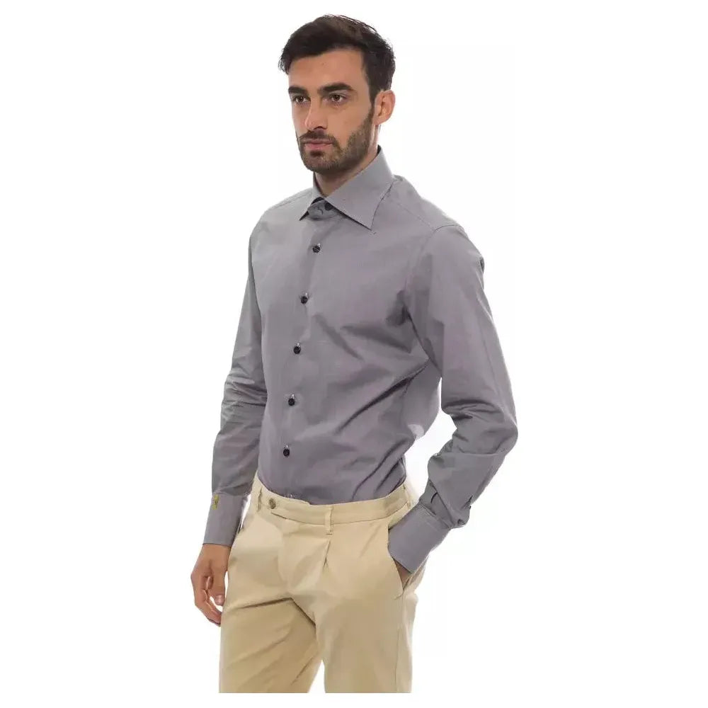 Billionaire Italian Couture Black And White Cotton Shirt