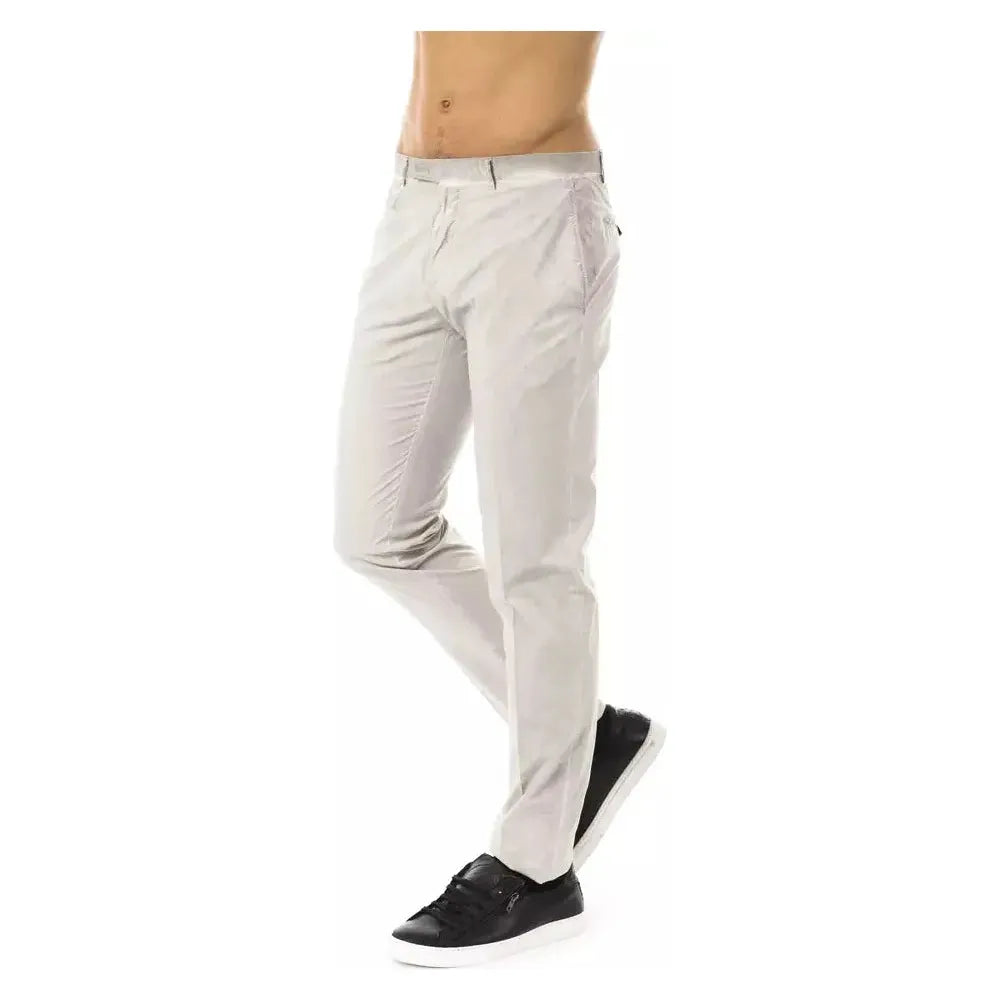 Uominitaliani Gray Cotton Pant