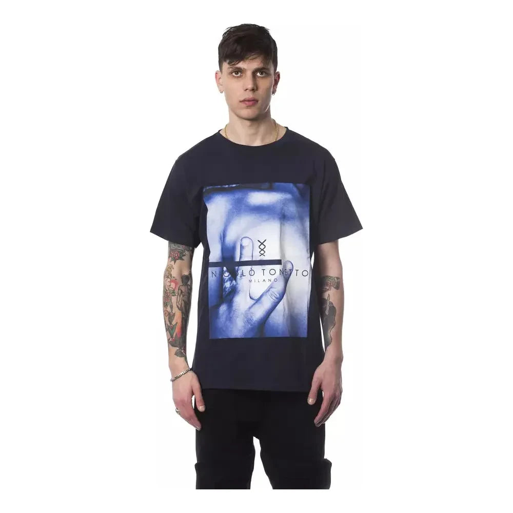 Nicolo Tonetto Blue Cotton T-Shirt
