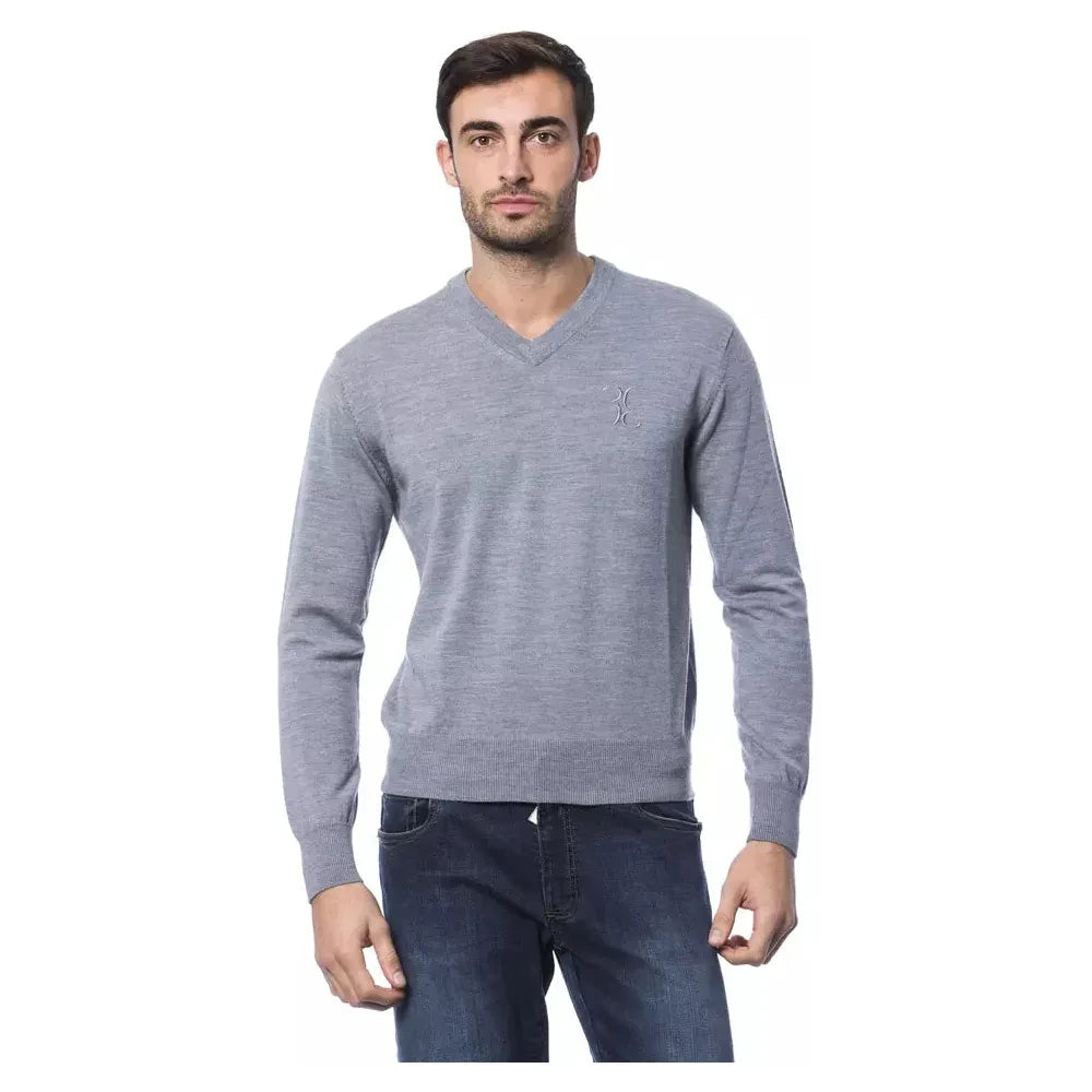 Billionaire Italian Couture Gray Merino Wool Sweater