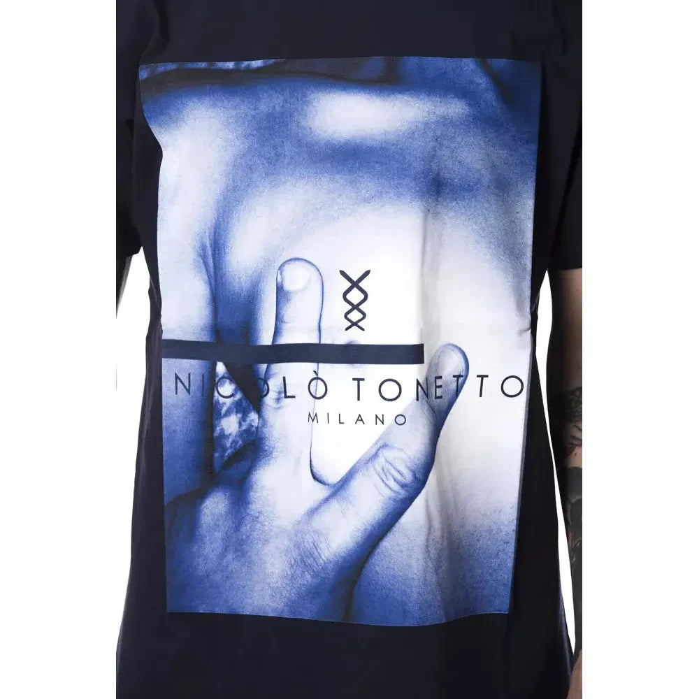 Nicolo Tonetto Blue Cotton T-Shirt